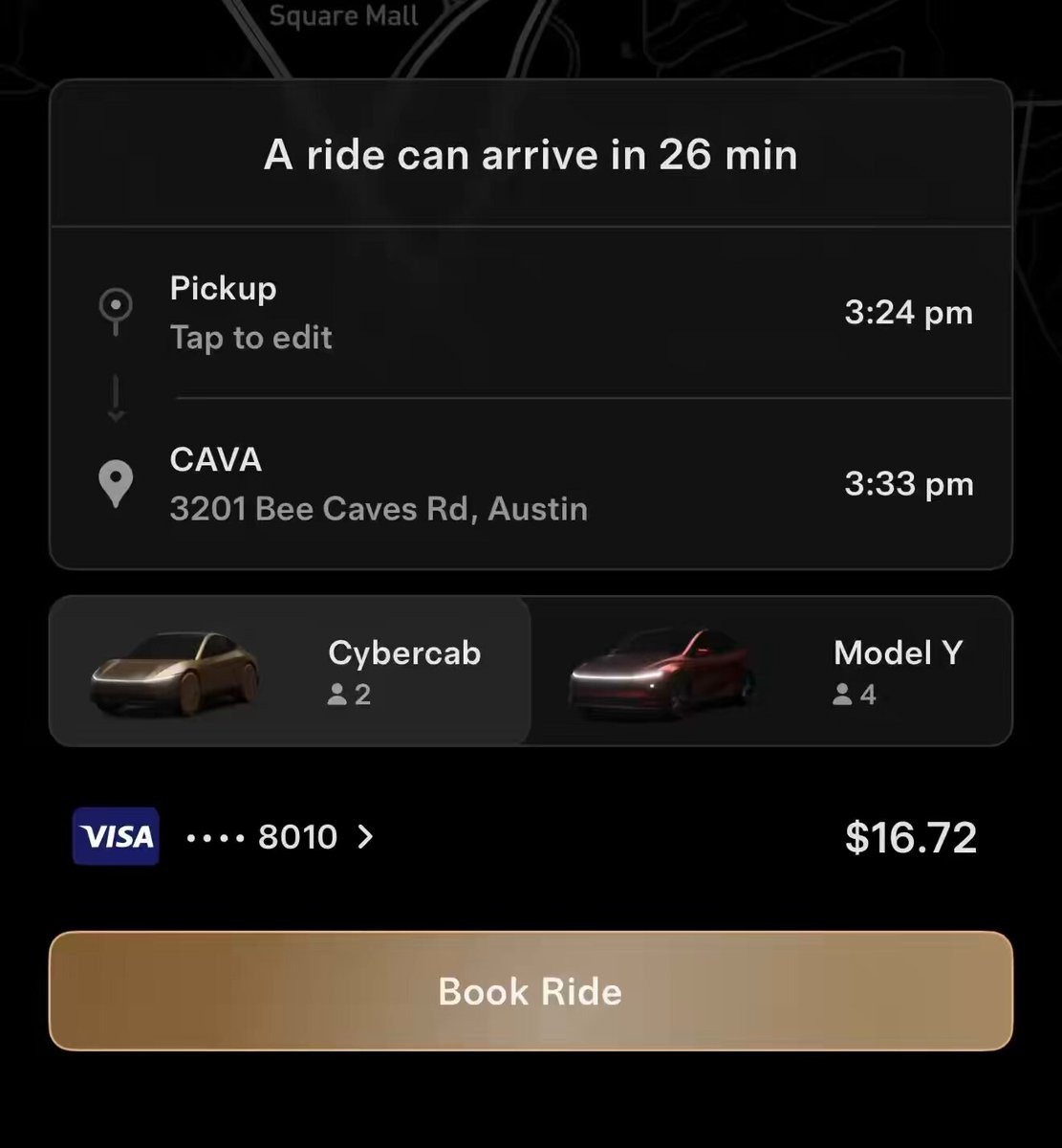 App capture via @WorldlyReviewer / @RobotaxiRadar / X