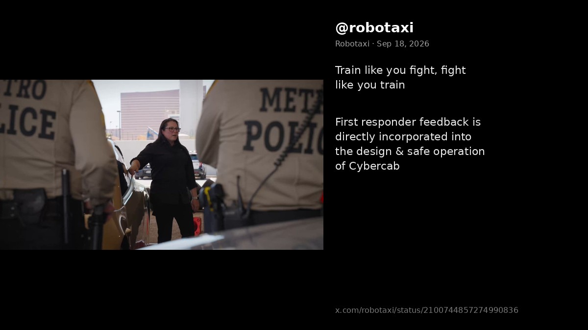 Source on X - @RobotaxiRadar