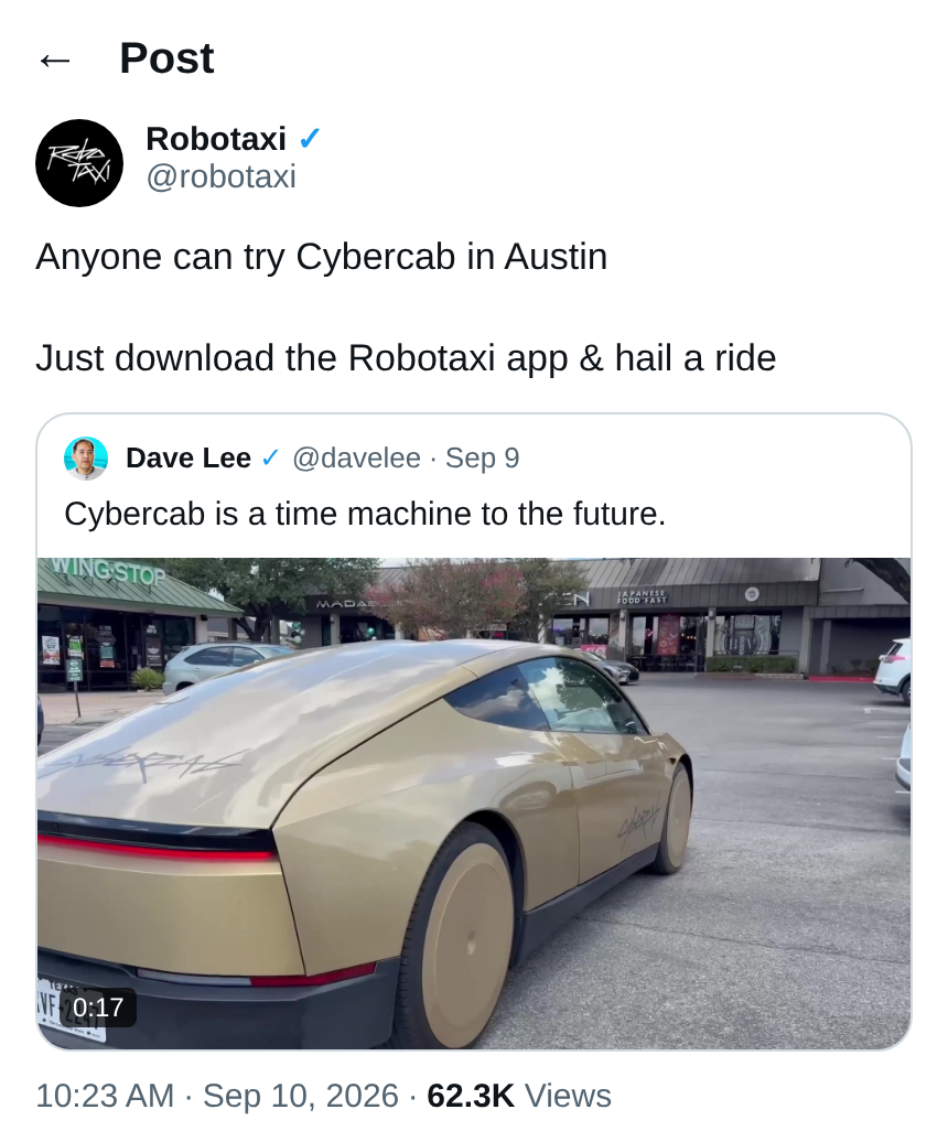 Source on X — @robotaxi
